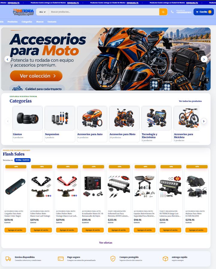 Ejemplo de tienda ecommerce creada y administrada con NEURO